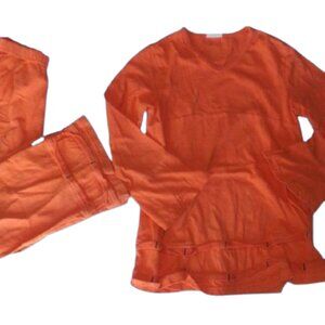 VINTAGE KEEDO  Orange Cotton Pants Set Girl XL Fits Size 10 Slim ---